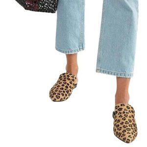 Park Lane Leopard Print Calf-Hair Flats
